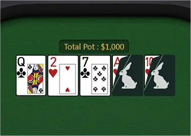 GG扑克牌桌功能：猎兔功能（查看可能出现的牌）界面